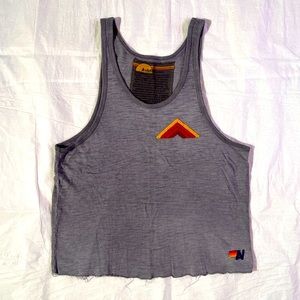 🏔 Aviator Nation Embroidered Mountain Logo Women’s Slub Tank - Adult S